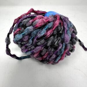 FFF Filati Polar Yarn 35% Wool Black Pink Teal 50g 33yds Soft